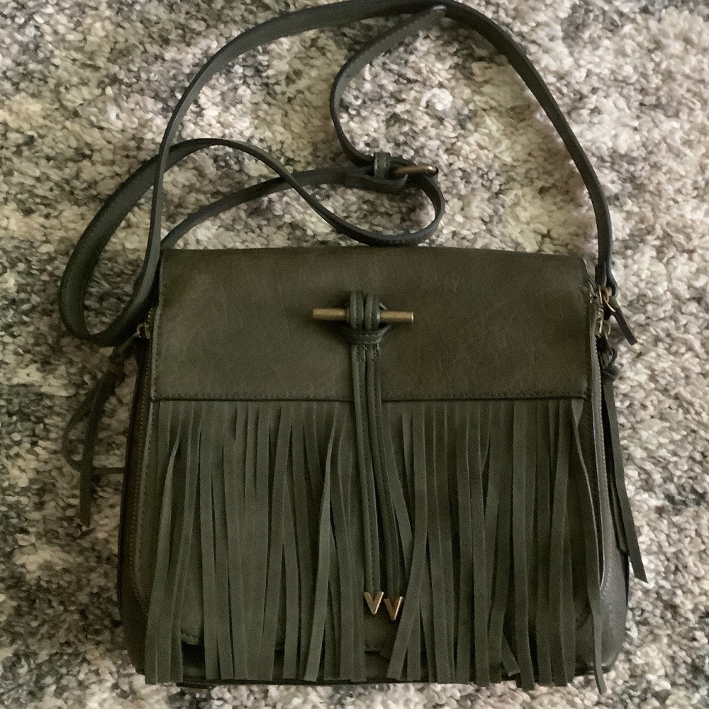 Simply Noelle Conceal Carry Gun Pouch, Brown Leather?  Fringed Shoulder Bag